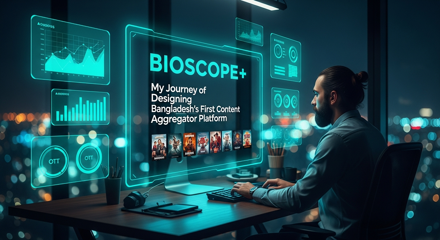 Bioscope+ article graphic showing an interface-led design journey.